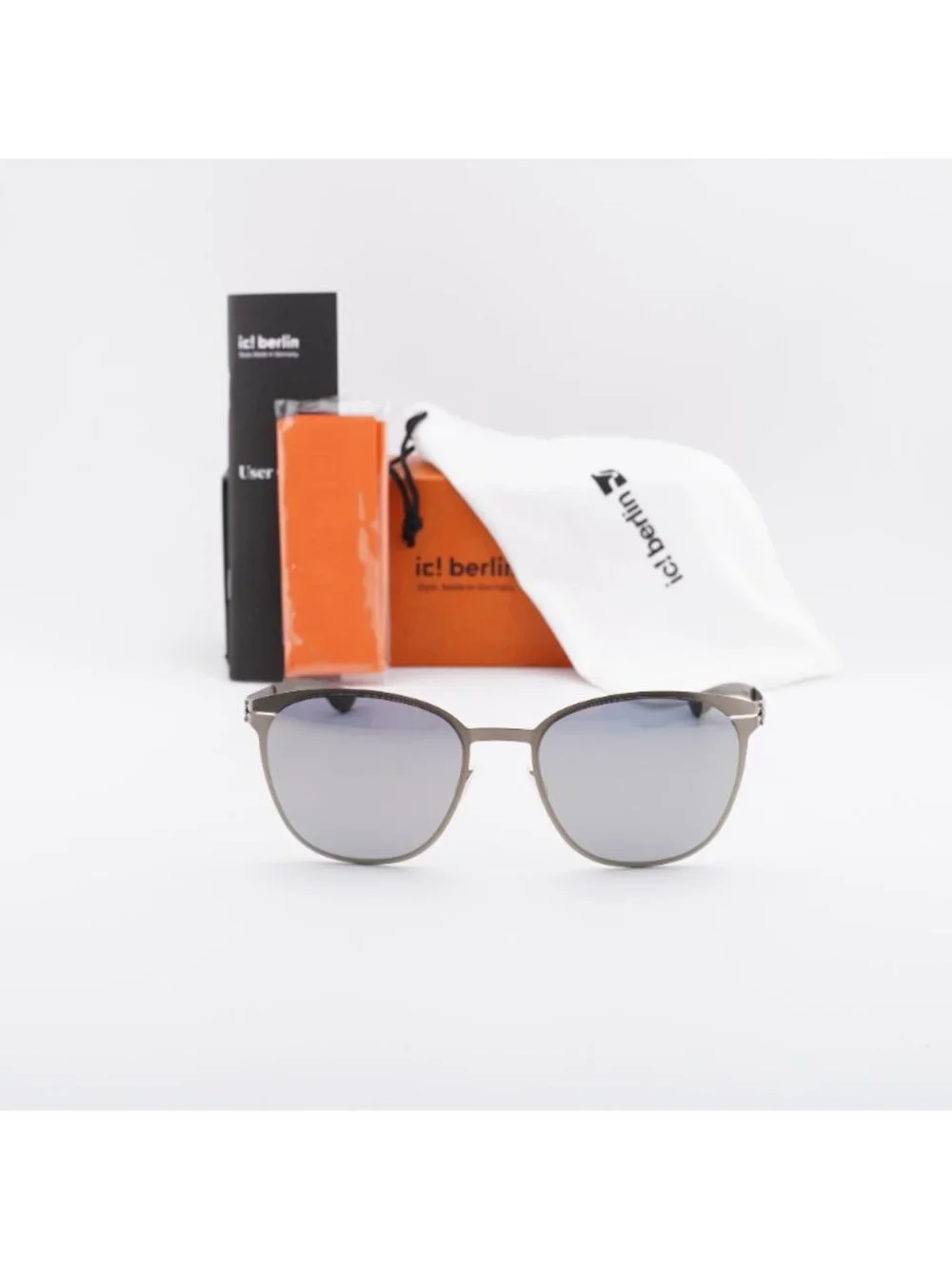 Ic! Berlin ANDREA R. M1444 030 Round Sunglasses Bronze / Silver Mirror